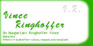 vince ringhoffer business card